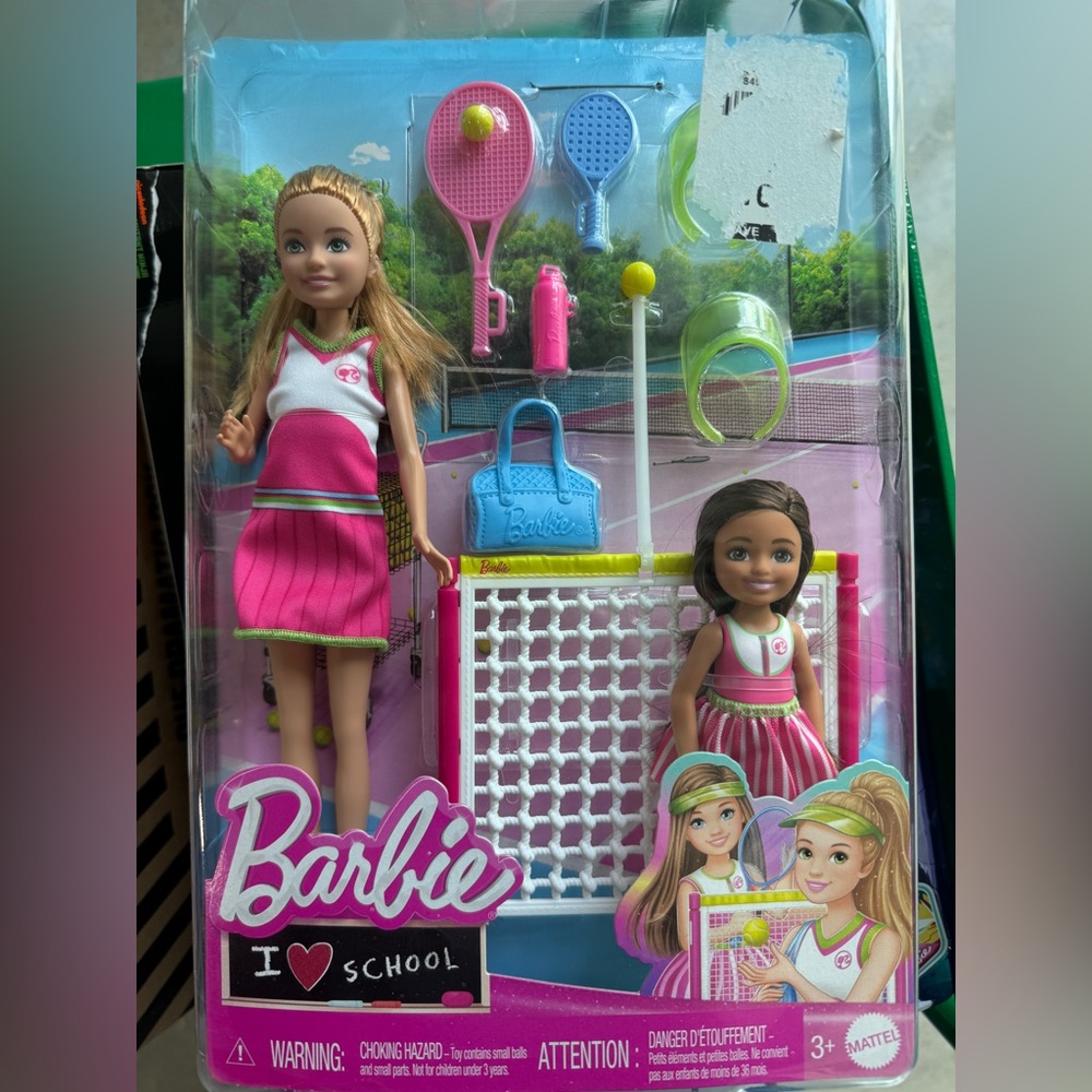 Barbie I Love School Stacie & Chelsea Doll Set Tennis Sports NEW SEALED